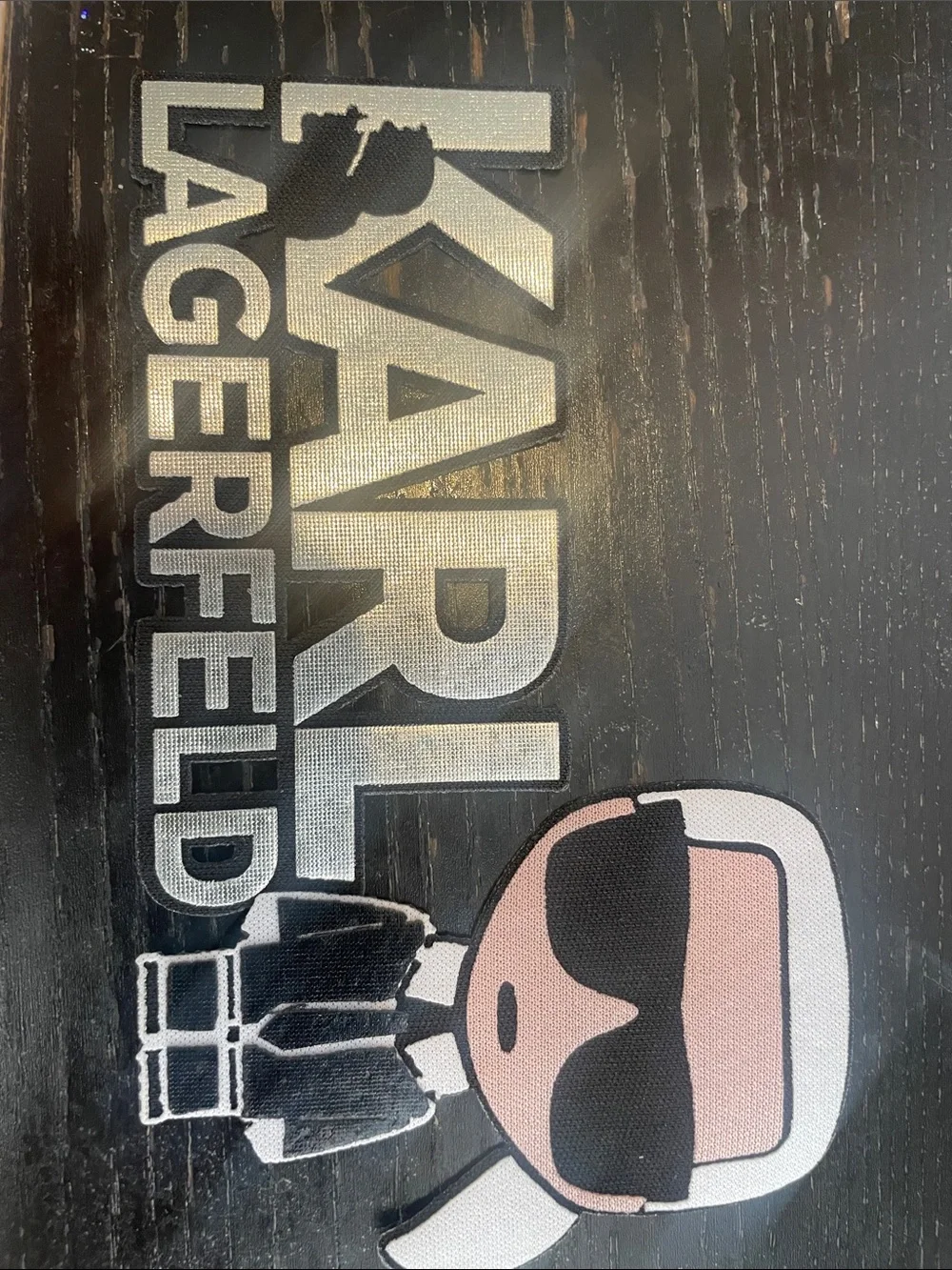 Karl Lagerfeld Black, White and Pink Logo Doormat